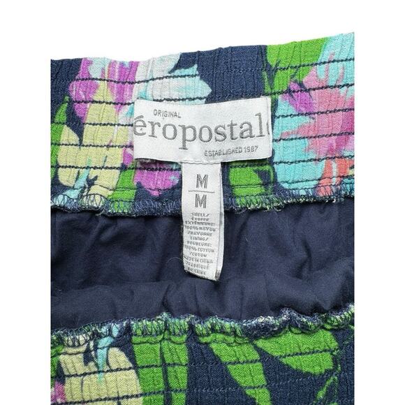 Aéropostale Floral Tiered Ruffle Skirt Flowy Tropical Beachy Mini Women’s Size M - Picture 3 of 6